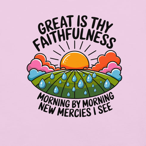 Great is Thy Faithfulness Christian Bible Verse T-Shirt